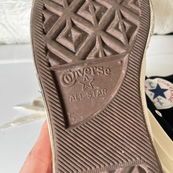 Comme de Garcons x Converse Lace Up Chuck Taylor Canvas High Top Sneaker 5/ 7 - Picture 7 of 7